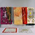 Eight Herms Silk and Cashmere Scarves and Kerchiefs