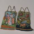 Two Glassbeaded Purses on Goldtone Frames
