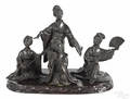 Japanese Meiji period bronze group of four female musicians