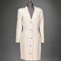 Pamela Dennis White Silk Evening Coat