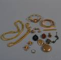 Small Group of Mostly Gilt and Goldfilled Jewelry