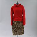 Bill Blass Leopard Print Pony Hair Skirt