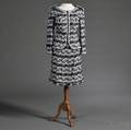 Chanel Black White and Purple Tweed Suit
