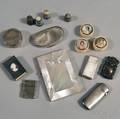 Fifteen Small Ivory Motherofpearl and Sterling Silver Items