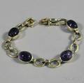 14kt Gold and Cabochon Amethyst Bracelet