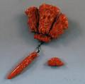 Carved Coral PendantBrooch