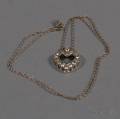 14kt White Gold and Diamond Heart Pendant on Chain