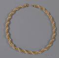 14kt Gold and Pearl Ropetwist Necklace