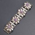 Mexican Silver and Amethyst Bracelet