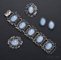Danecraft Sterling Silver and Blue Chalcedony Suite