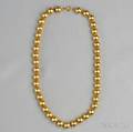 14kt Gold Bead Necklace
