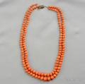 Doublestrand Coral Bead Necklace