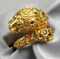 18kt Gold Gemset Lion Ring