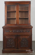 Victorian walnut secretary desk