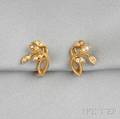 18kt Gold and Diamond Earclips