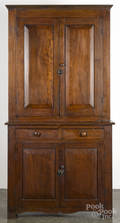 Pennsylvania walnut twopart step back cupboard