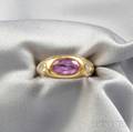 18kt Gold Pink Sapphire and Diamond Ring