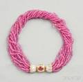 18kt Gold Ruby and Pink Sapphire Bead Necklace