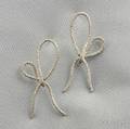 Platinum and Diamond Bow Earclips Vera Wang
