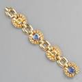 14kt Gold Sapphire and Diamond Bracelet