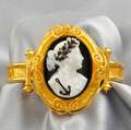 Antique 18kt Gold and Hardstone Cameo Bracelet