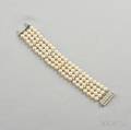 Cultured Pearl and Diamond Bracelet