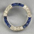 Platinum Sapphire and Diamond Circle Brooch Tiffany  Co