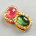 18kt Gold Tourmaline and Diamond Enhancer