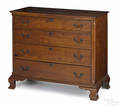 New England Chippendale cherry chest of drawers ca 1775