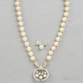 Cultured Pearl and Diamond Necklace