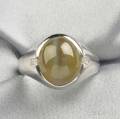 Platinum CatsEye Chrysoberyl and Diamond Ring FF Felger