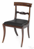 Classical mahogany saber leg dining chair ca 1830