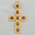 18kt Gold and Lapis Cross