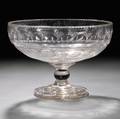 Colorless Cutglass Compote