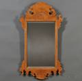 Chippendalestyle Fancarved Tiger Maple Mirror