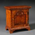 Chippendalestyle Carved Tiger Maple Spice Chest