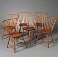 Set of Six Bambooturned Side Chairs