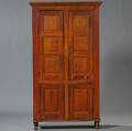 Large Grainpainted Paneled Cupboard