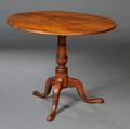 Queen Anne Tiger Maple and Maple Tilttop Tea Table