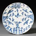 Blue and White Bristol Delftware Charger