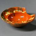 Slipglazed Redware Barbers Bowl