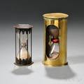 Two Early Bronze and Brass Hourglasses