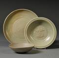 Three Celadon Plates