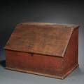 Redpainted Pine Desk Box
