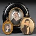 American and Continental School Early 19th Century Lot of Three Portrait Miniatures