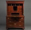 William  Mary Walnut and Walnut Veneer Escritoire or Fallfront Desk