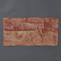 Copperplate Printed Textile Panel with Hunting Scene
