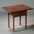 Redpainted Pine Onedrawer Work Table