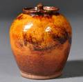Redware Covered Jar