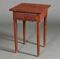 Redpainted Pine Singledrawer Stand